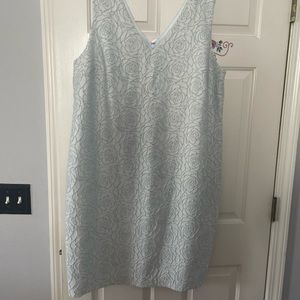 Lane Bryant Shimmery Raised Flower Patterned Dress Size 20 Fully lined